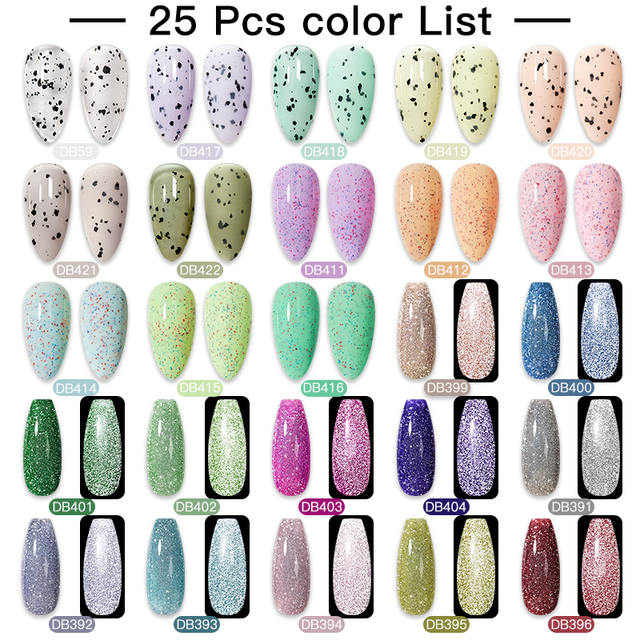 Mtssii 24/25/40/60pcs Gel Nail Polish Set Color Gel Semi Permanent UV Led Varnish Nail Art Design Soak Off Gel Set Nail Gel Set