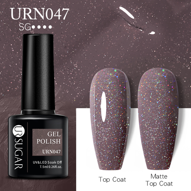 UR SUGAR Glitter Nail Gel Polish Color Glitter Sequins Shiny Gel Base Long Lasting Nail Art Varnish