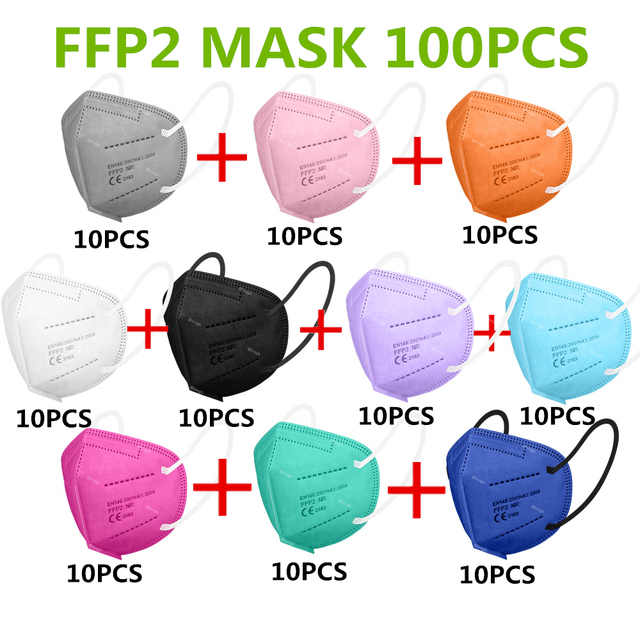 9-12 Years mascarillas fpp2 niños children FFP2 Mask Reusable Ce Approved KN95 Masks 5 Layers FFP 2 Security Protection Mask