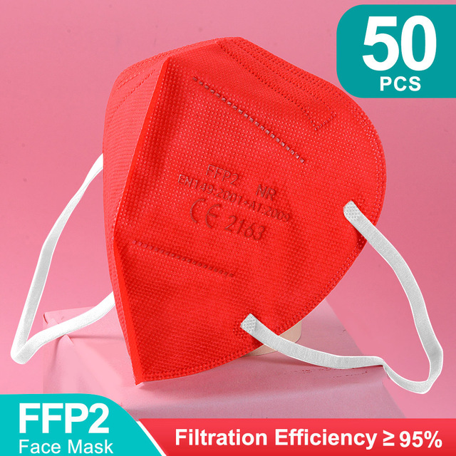 20-100 قطعة ffp2fan ce mascarillas ffp2reuse zable الألوان واقية الفم قناع kn95 masque ffpp2 mascarillas kn95 شهادة