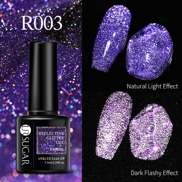 UR SUGAR Reflective Cat Magnetic Laser Gel Nail Polish Rainbow Gel Shine Semi Permanent Soak Off UV LED Varnish Nail Art