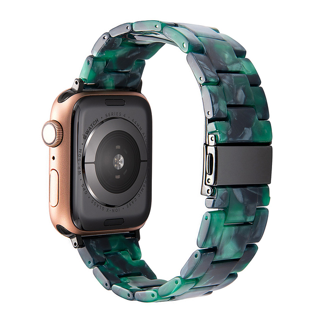 resin watches for apple watch 7 6 5 band 44mm iwatch 42mm series 4 3 2 wrist strap accessories loop 40mm replacement bracelet