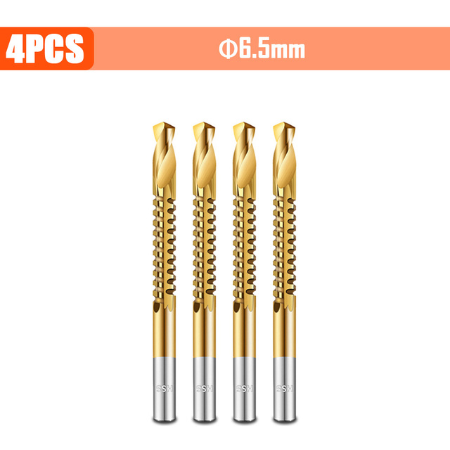 3/4/5/6pcs Cobalt Drill Bit Spiral Screw Metric Composite Tap Drill Bits Drill Polishing Woodworking HSS Twist Drilling Tools