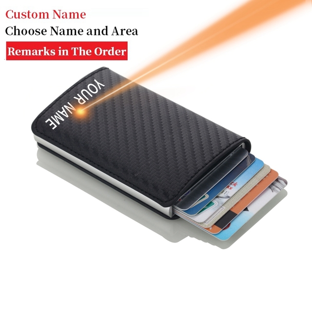 2022 Anti-Blocking Credit Card Holder Mens Metal Card Case RFID Aluminum Business Minimalist Travel Card Wallet