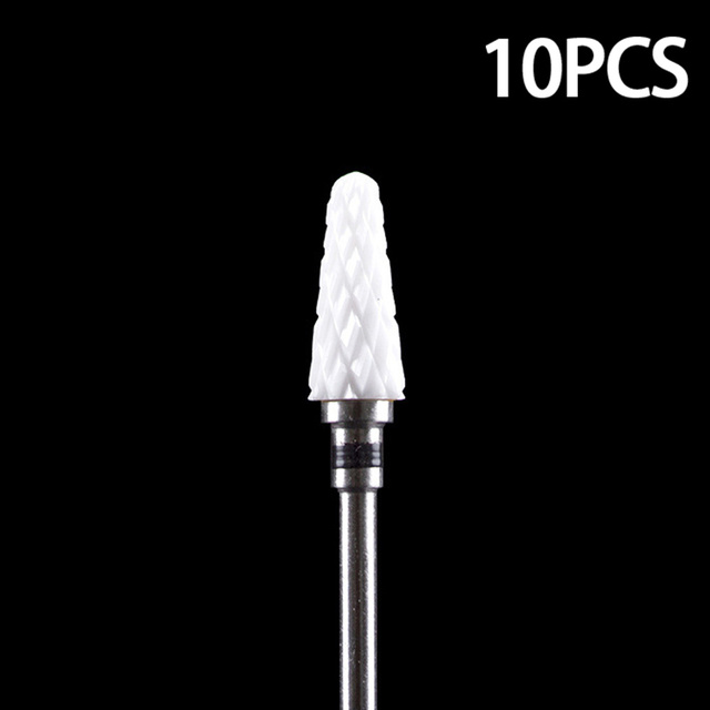 Nail Bits Ceramic Nail Drill Bit Pedicure Drill Milling Cutter For Manicure Machine Pedicure Caps Ceramic Drill Nail Polish Tools