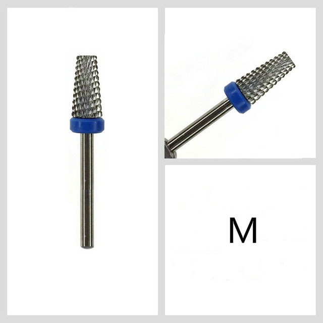 New 5 in 1 Tapered Carbide Nail Drill Bits Two-Way Carbide Drill Bits Accessories Milling Cutter for Manicure Left and Right Hand