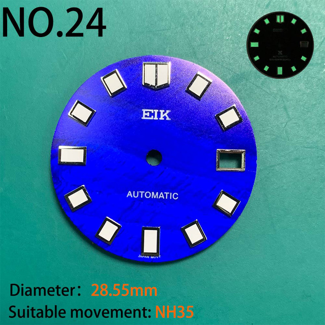 Nh35 ساعة مزدوجة الهاتفي جديد C3 مضيئة تعديل ساعة حرفية skx007 SKX006 صغيرة ملليمتر 28.5 مللي متر أذن البحر nh35 العالمي