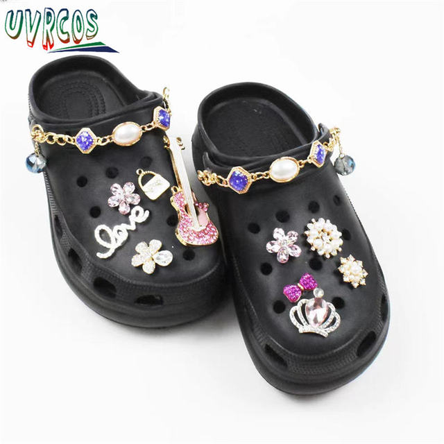 1 Set Crocs Charms Luxury Designer Accessories For Girls Gift JIBZ Handmade Anime Accessories Macaron Butterfly Badges 2022지츠