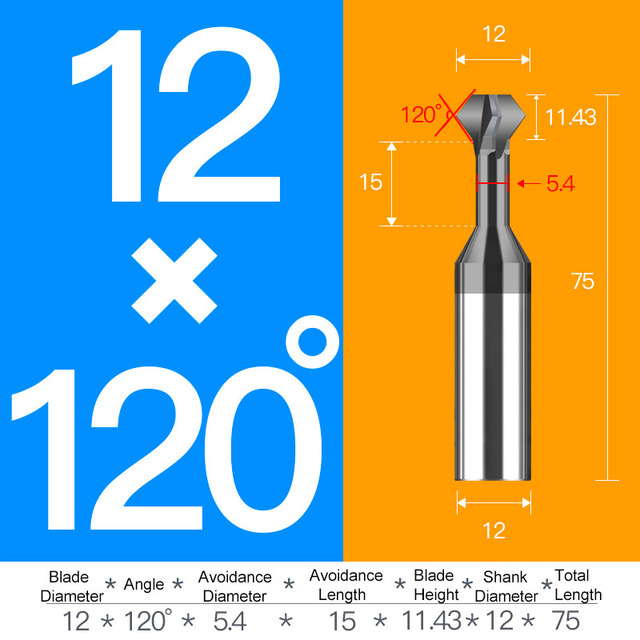 Tungsten carbide steel chamfering cutter 60 120 90 degree up and down double-sided machining coated milling cutter chamfering tools