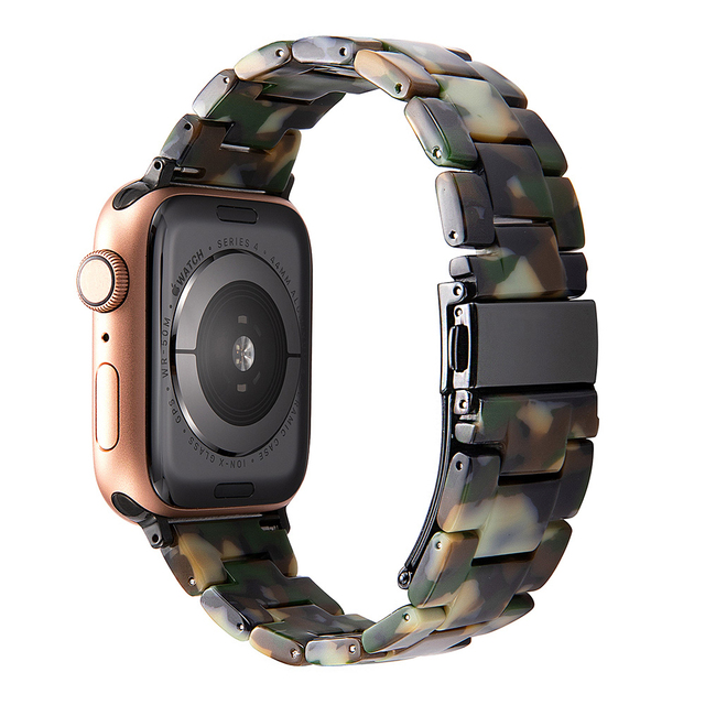 resin watches for apple watch 7 6 5 band 44mm iwatch 42mm series 4 3 2 wrist strap accessories loop 40mm replacement bracelet