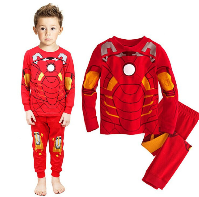 New Spider-Man cartoon children's long-sleeved pajamas children's champion home wear boys' underwear two-piece suit pajamas