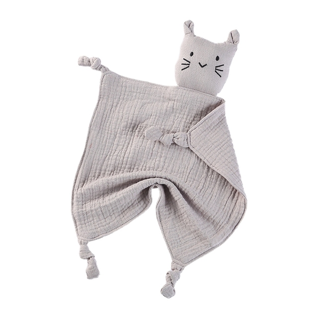 Baby Soother Appease Towel Bib Soft Animal Cats Doll Teether Infant Comfort Sleeping Nursing Cuddling Blanket Toys Shower