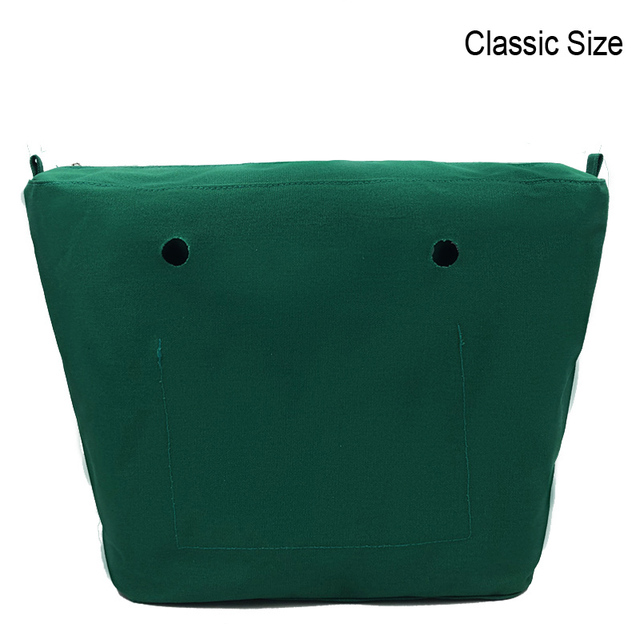 Classic Mini Size Waterproof Solid Canvas Insert Inner Liner Insert Zipper Pocket For Obag O Bag Silicone Handbag Bag