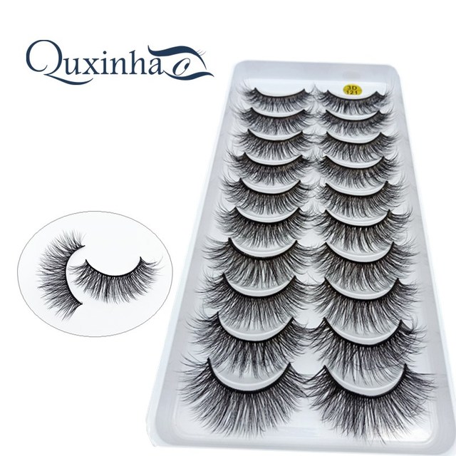 QUXINHAO wholesale 10 pairs lashes eyelashes cilios 3d mink lashes mink eyelashes wholesale false eyelashes maquiagem