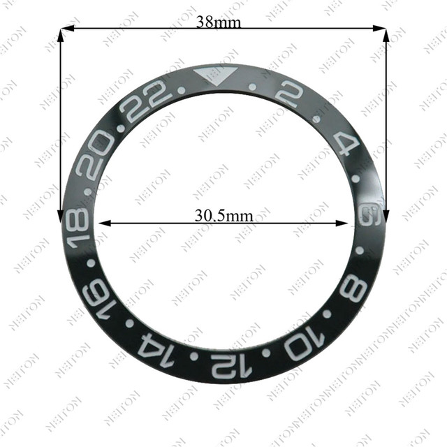 Corgeut 38mm Ceramic Bezel Insert For 40mm Mens Watch Watches Replace Accessories Watch Face Watch Bezel Inserts Different