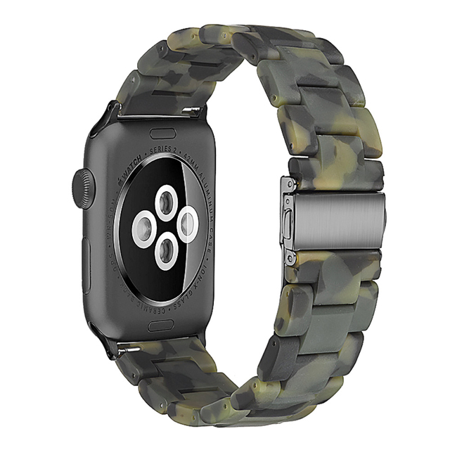 resin watches for apple watch 7 6 5 band 44mm iwatch 42mm series 4 3 2 wrist strap accessories loop 40mm replacement bracelet