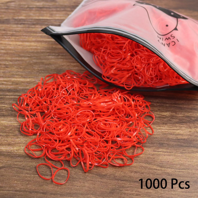 1000pcs Disposable Rubber Band Hairband For Kids Ponytail Hair Ties Colorful Elastic Hair Bands Baby Hair Accessories