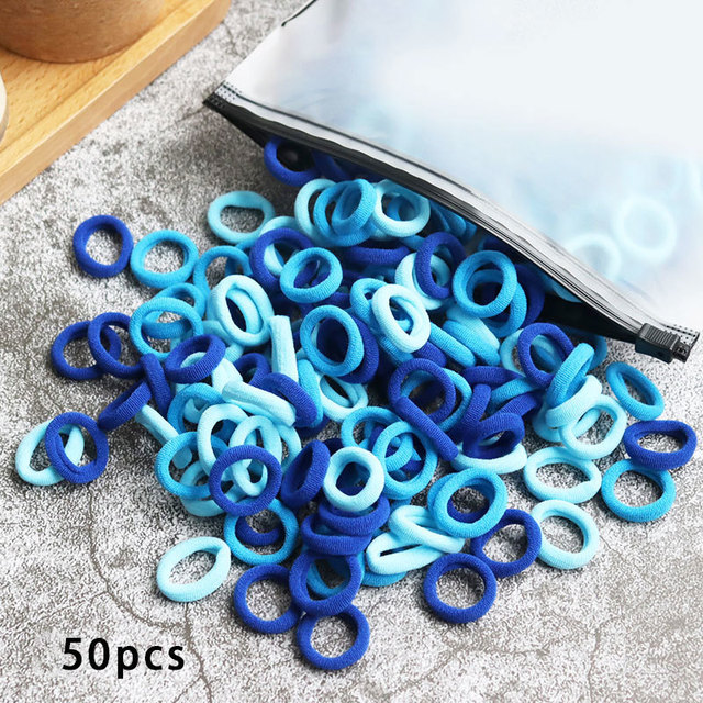 Baby Girl Little Hair Bands Toddler Children Headbands Colorful Elastic Hair Tie Nylon Scrunchie Hair Rope 50/100pcs Hair Accessories