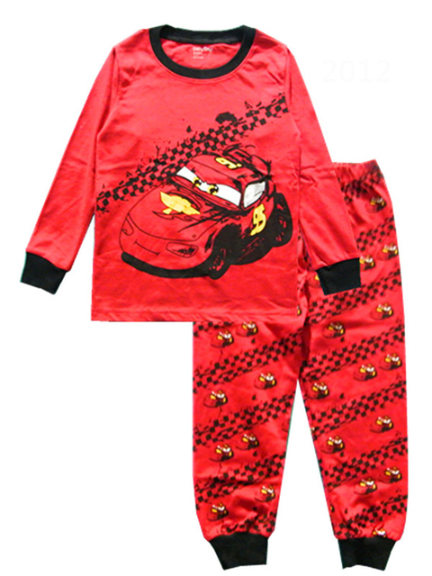 New Children Pajamas Sets Kids Boys Girls Cars Baby Clothes Sleepwear Cotton Pajamas Lightning McQueen Cartoon Sleepwear Set