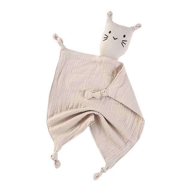 Baby Soother Appease Towel Bib Soft Animal Cats Doll Teether Infant Comfort Sleeping Nursing Cuddling Blanket Toys Shower