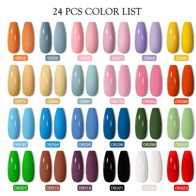 Mtssii 24/25/40/60pcs Gel Nail Polish Set Color Gel Semi Permanent UV Led Varnish Nail Art Design Soak Off Gel Set Nail Gel Set