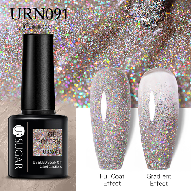 UR SUGAR Glitter Nail Gel Polish Color Glitter Sequins Shiny Gel Base Long Lasting Nail Art Varnish