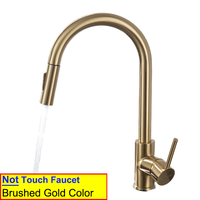 Smart Touch Filter Kitchen Mixer Tap Quality Brass Hot Cold Gold Kitchen Mixer Faucets Sensor Touch Pull Out Faucet Kitchen Tap