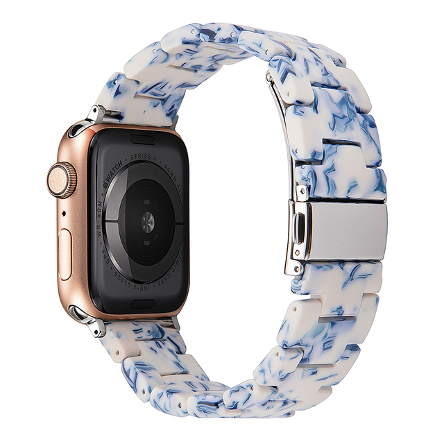 resin watches for apple watch 7 6 5 band 44mm iwatch 42mm series 4 3 2 wrist strap accessories loop 40mm replacement bracelet