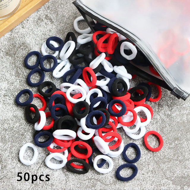 Toddler Hair Bands Baby Girl Children Headbands Colorful Elastic Hair Tie Nylon Scrunchie Hair Rope 50/100pcs Hair Accessories