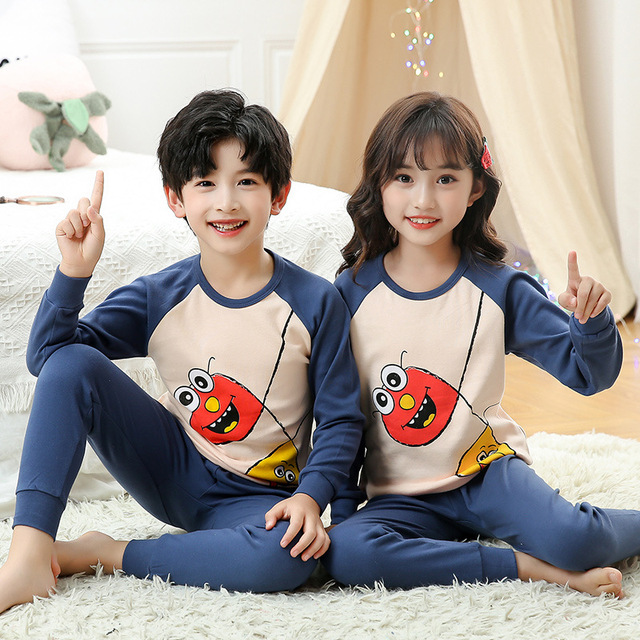 Boys Dinosaur Pajamas Children Sleepwear For 6 8 10 12 Years Kids Pajamas 100 Cotton Animal Cartoon Homewear Pajamas Suits