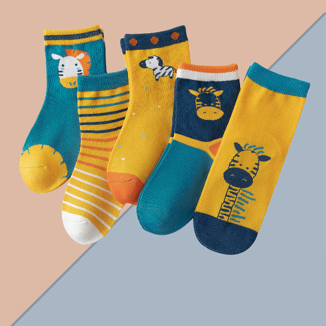 5 pairs soft cotton children socks cute cartoon print kids socks newborn baby boy socks casual girls boys socks 1 to 12 years