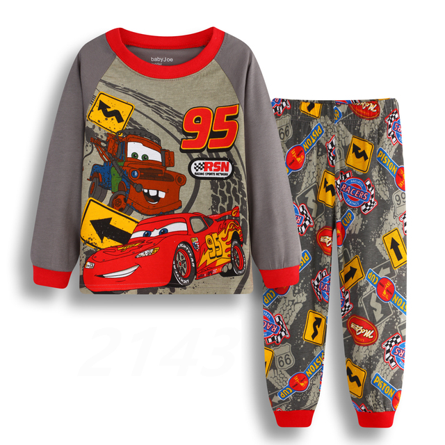 New Children Pajamas Sets Kids Boys Girls Cars Baby Clothes Sleepwear Cotton Pajamas Lightning McQueen Cartoon Sleepwear Set