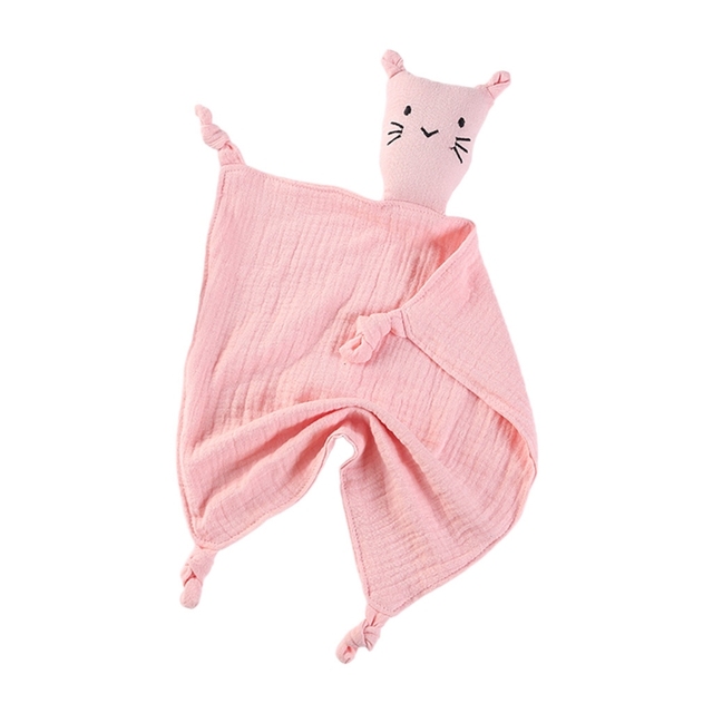 Baby Soother Appease Towel Bib Soft Animal Cats Doll Teether Infant Comfort Sleeping Nursing Cuddling Blanket Toys Shower