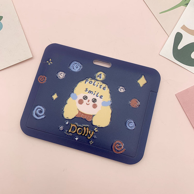 New Women Card Holder Lanyard ID Badge Card Holders Girls Cute Bear Bank Certificate Photocard Name Card Cover Female