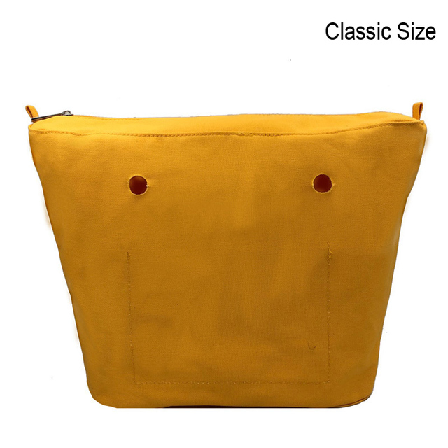 Classic Mini Size Waterproof Solid Canvas Insert Inner Liner Insert Zipper Pocket For Obag O Bag Silicone Handbag Bag