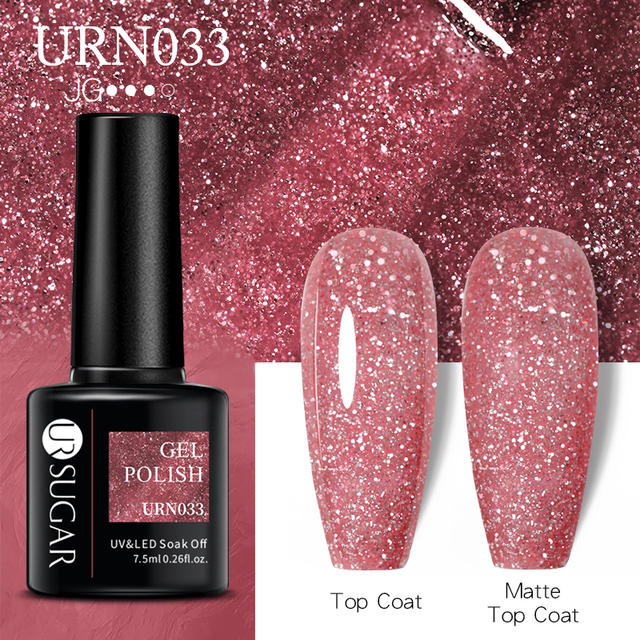 ur sugar 7.5ml gel polish manicure for nails christmas semi permanent vernes top coat soak off uv led gel color glitter varnish