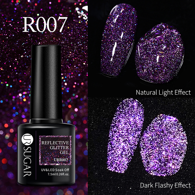 UR SUGAR Reflective Cat Magnetic Laser Gel Nail Polish Rainbow Gel Shine Semi Permanent Soak Off UV LED Varnish Nail Art