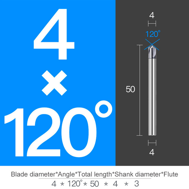 Chamfer Milling Cutter Carbide Angle Anti Chamfer End Mill Deburring V Grove Router 60 90 120 Degree 2 3 Flutes