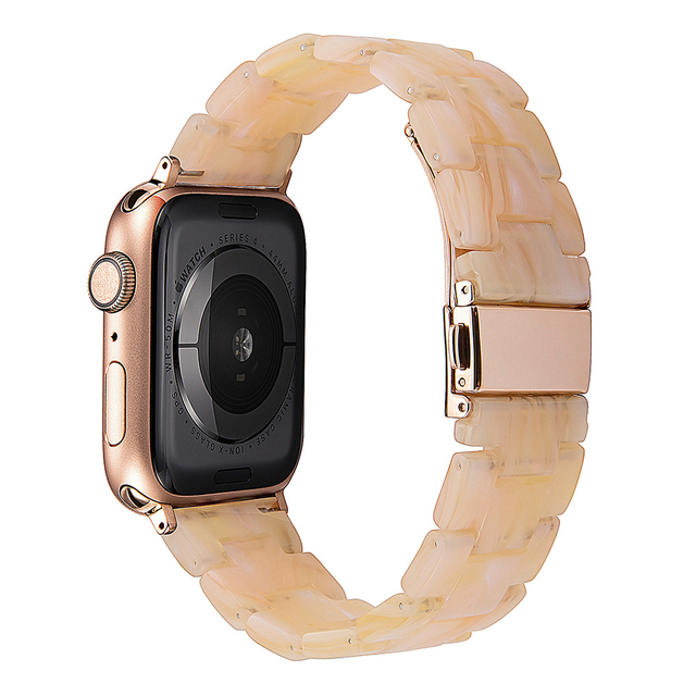 resin watches for apple watch 7 6 5 band 44mm iwatch 42mm series 4 3 2 wrist strap accessories loop 40mm replacement bracelet