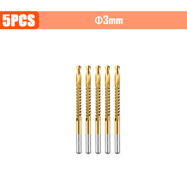 3/4/5/6pcs Cobalt Drill Bit Spiral Screw Metric Composite Tap Drill Bits Drill Polishing Woodworking HSS Twist Drilling Tools