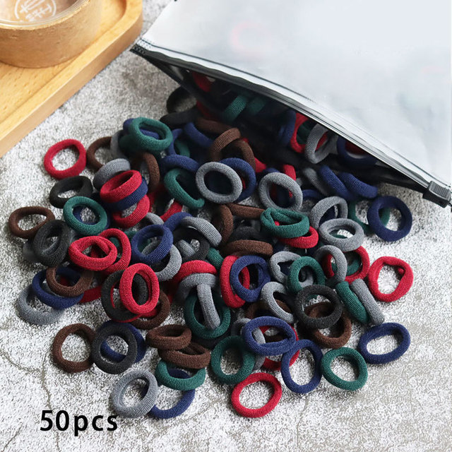 Toddler Hair Bands Baby Girl Children Headbands Colorful Elastic Hair Tie Nylon Scrunchie Hair Rope 50/100pcs Hair Accessories