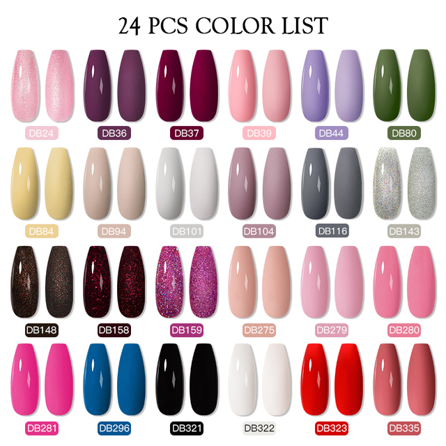 Mtssii 24/25/40/60pcs Gel Nail Polish Set Color Gel Semi Permanent UV Led Varnish Nail Art Design Soak Off Gel Set Nail Gel Set