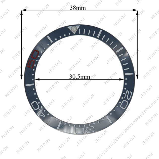 Corgeut 38mm Ceramic Bezel Insert For 40mm Mens Watch Watches Replace Accessories Watch Face Watch Bezel Inserts Different