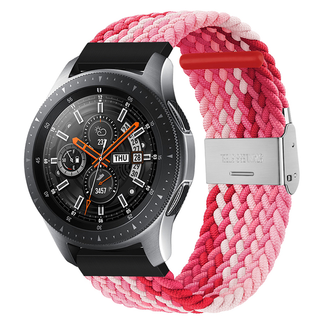 20mm 22mm Huawei Watch Band Length Adjustable Braided Nylon Watchband For Samsung Galaxy Watch Active 2 Watch Strap