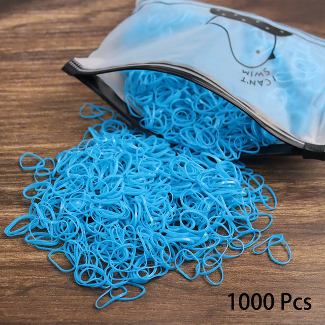 1000pcs Disposable Rubber Band Hairband For Kids Ponytail Hair Ties Colorful Elastic Hair Bands Baby Hair Accessories