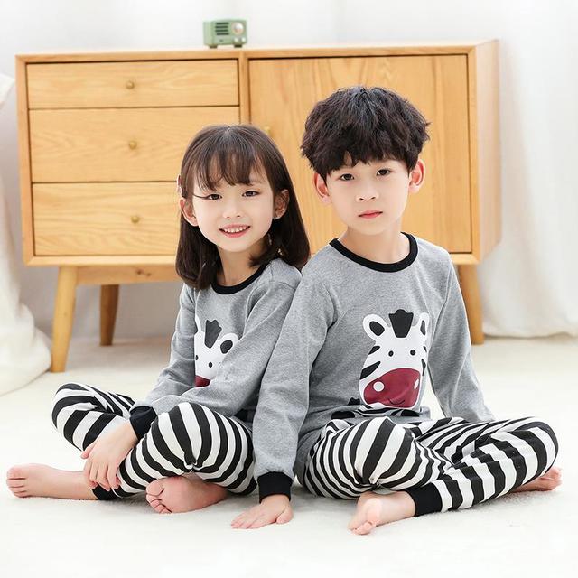 Boys Dinosaur Pajamas Children Sleepwear For 6 8 10 12 Years Kids Pajamas 100 Cotton Animal Cartoon Homewear Pajamas Suits