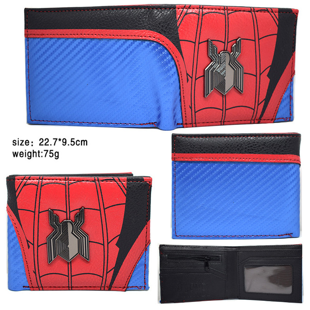 Disney Marvel Animation Peripheral Spiderman Short Leather Wallets Wallet Purse For Men Unique Wallet Wallet Women