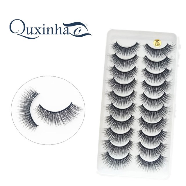 QUXINHAO wholesale 10 pairs lashes eyelashes cilios 3d mink lashes mink eyelashes wholesale false eyelashes maquiagem