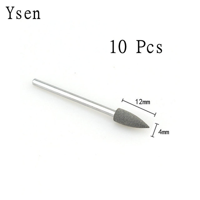 10pcs/set Silicone Rubber Polisher Grinding Head 2.35mm Shank Nail Bits Nail Electric Manicure Drill Machine Accessory