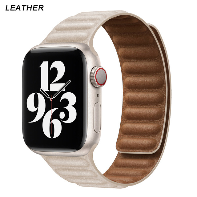 Silicone Suitable for Apple Watch Band Leather Link 44mm 45mm iWatch Series 7 6 SE 5 4 3 Watch Strap Bracelet 42mm 38mm Wristband